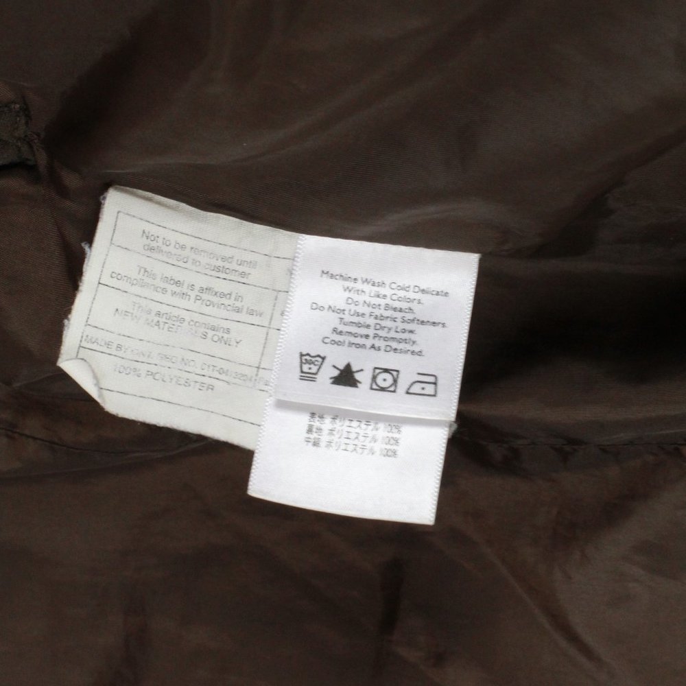 Eddie Bauer Brown Quilted Barn Style Mock Neck Jacket Coat Size S - Picture 6 of 8
